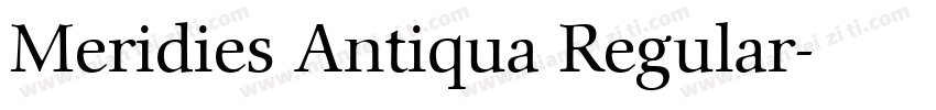 Meridies Antiqua Regular字体转换